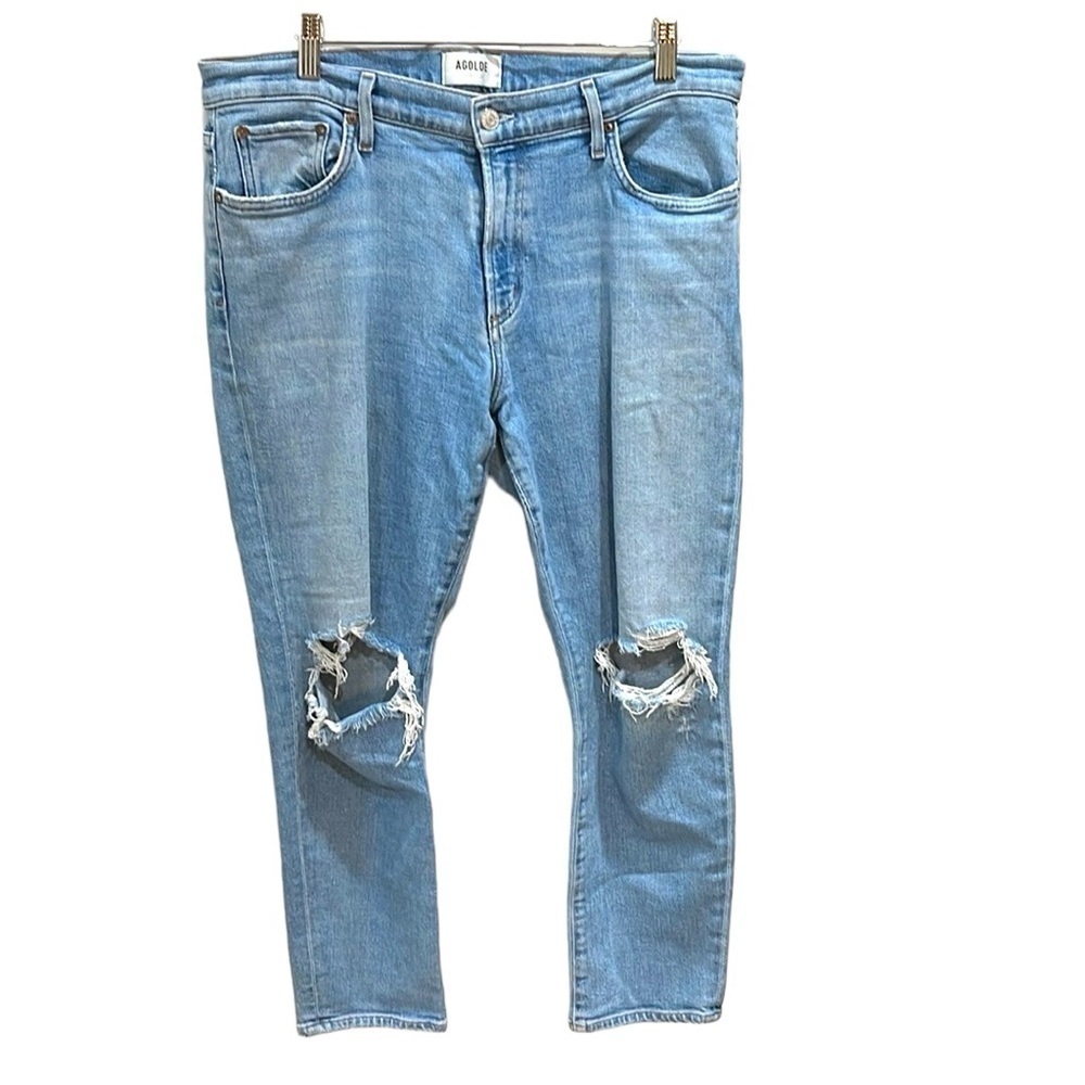 Agolde Toni Ripped Distressed Skinny Jean SZ 31 - Picture 6 of 10